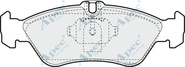 APEC BRAKING Комплект тормозных колодок, дисковый тормоз PAD929